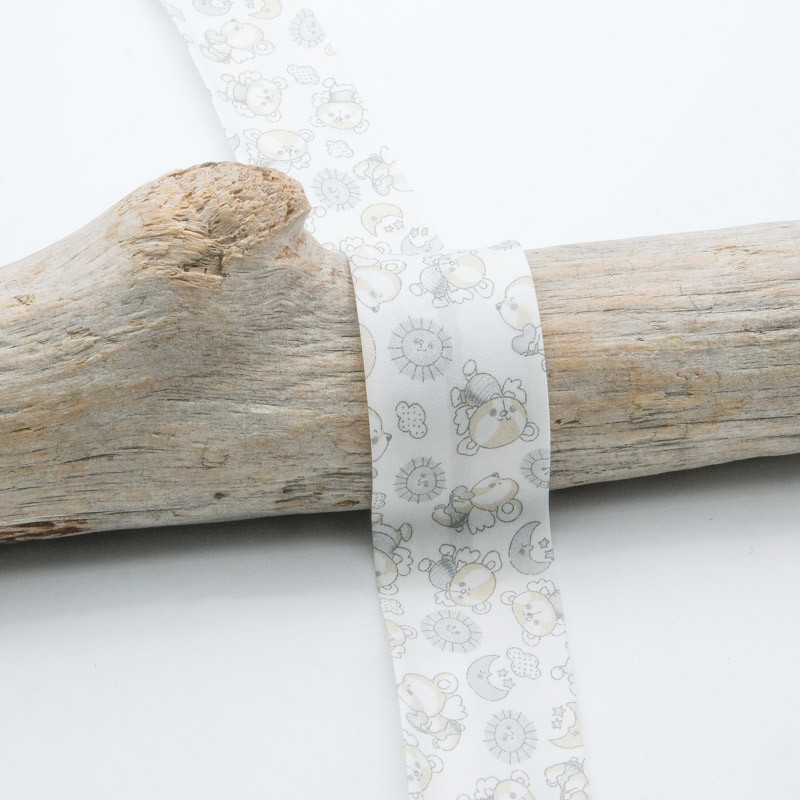 30mm Beige Teddy Biais - Maison Klem